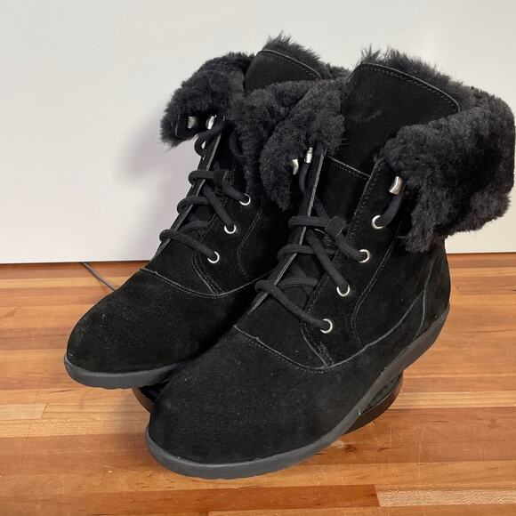 Style & Co Aubreyy Lace-up Winter Boots black 10m - Picture 3 of 8